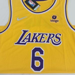Men's Los Angeles Lakers LeBron James Nike Gold  #6 Swingman Player Jersey